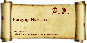 Posgay Martin névjegykártya