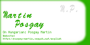 martin posgay business card